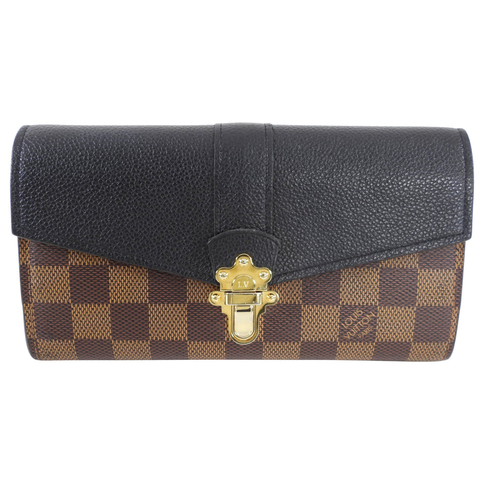 Louis Vuitton Damier Ebene Clapton Long Wallet
