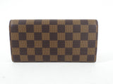 Louis Vuitton Damier Ebene Emilie Red Snap Wallet