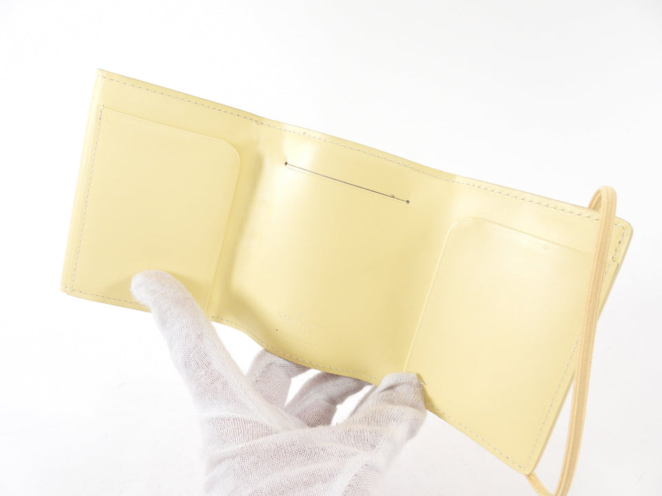 Louis Vuitton Light Yellow Epi Elastique Compact Wallet