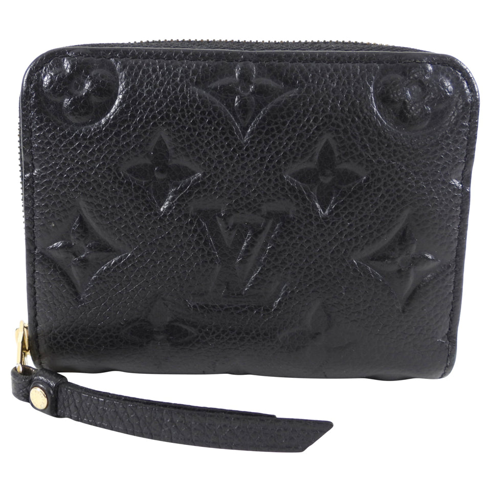 Louis Vuitton Black Empreinte Leather Small Zip Wallet