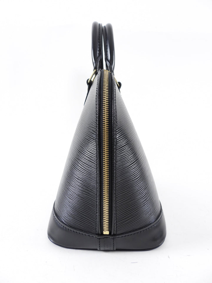 Louis Vuitton Vintage 2002 Black Epi Leather Alma PM Bag