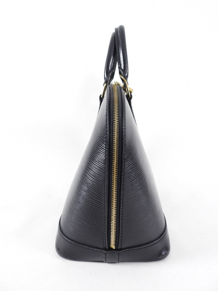 Louis Vuitton Black Epi Alma PM Domed Bag