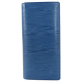 Louis Vuitton Blue Epi leather Brazza Bifold Long Wallet