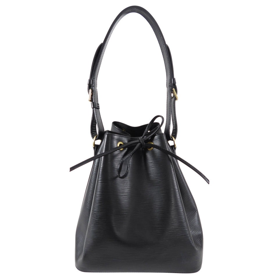 Louis Vuitton Black Epi Leather Noe PM Drawstring Bag