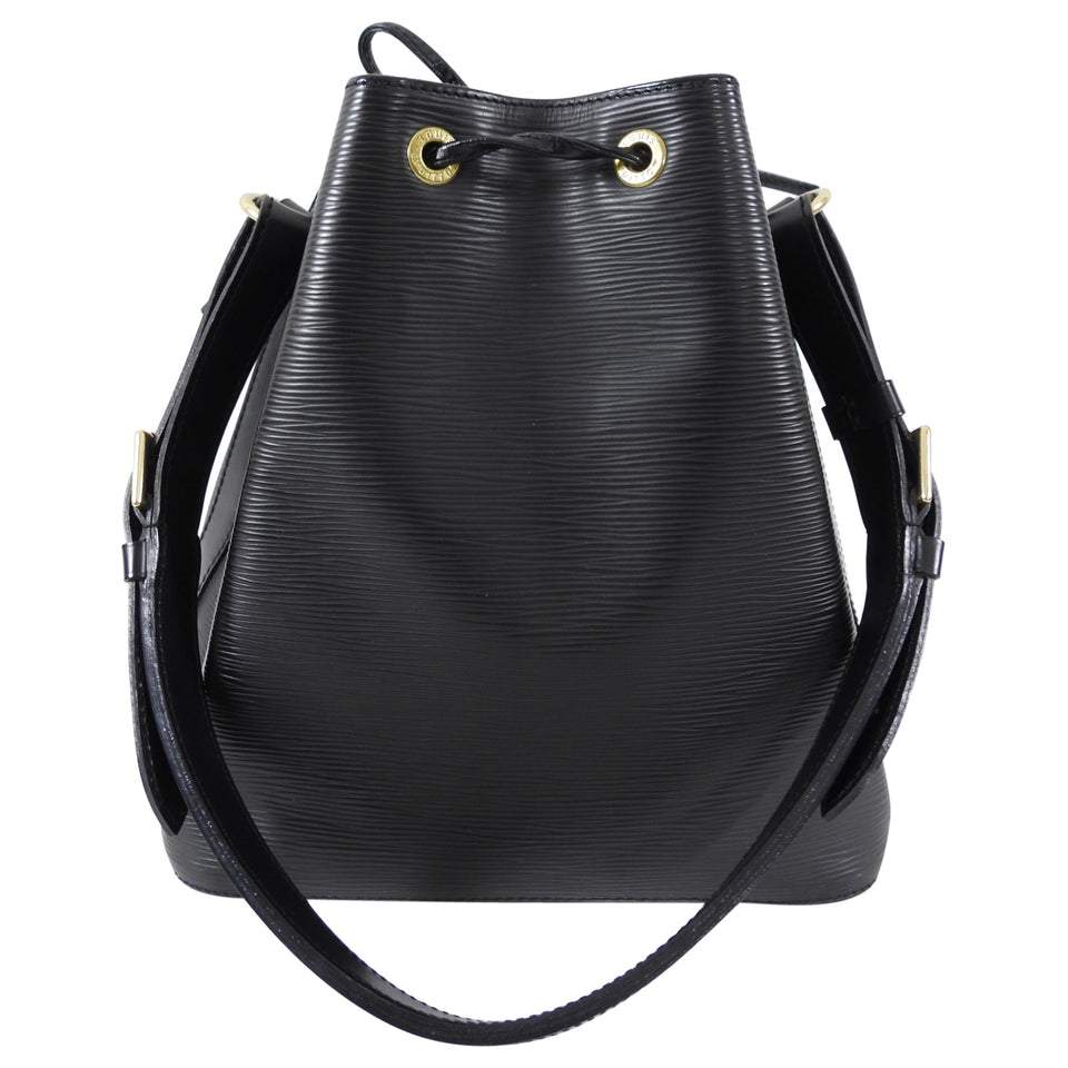 Louis Vuitton Black Epi Leather Noe PM Drawstring Bag
