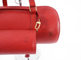 Louis Vuitton Red Epi Papillon 30 Bag and Mini Bag Set