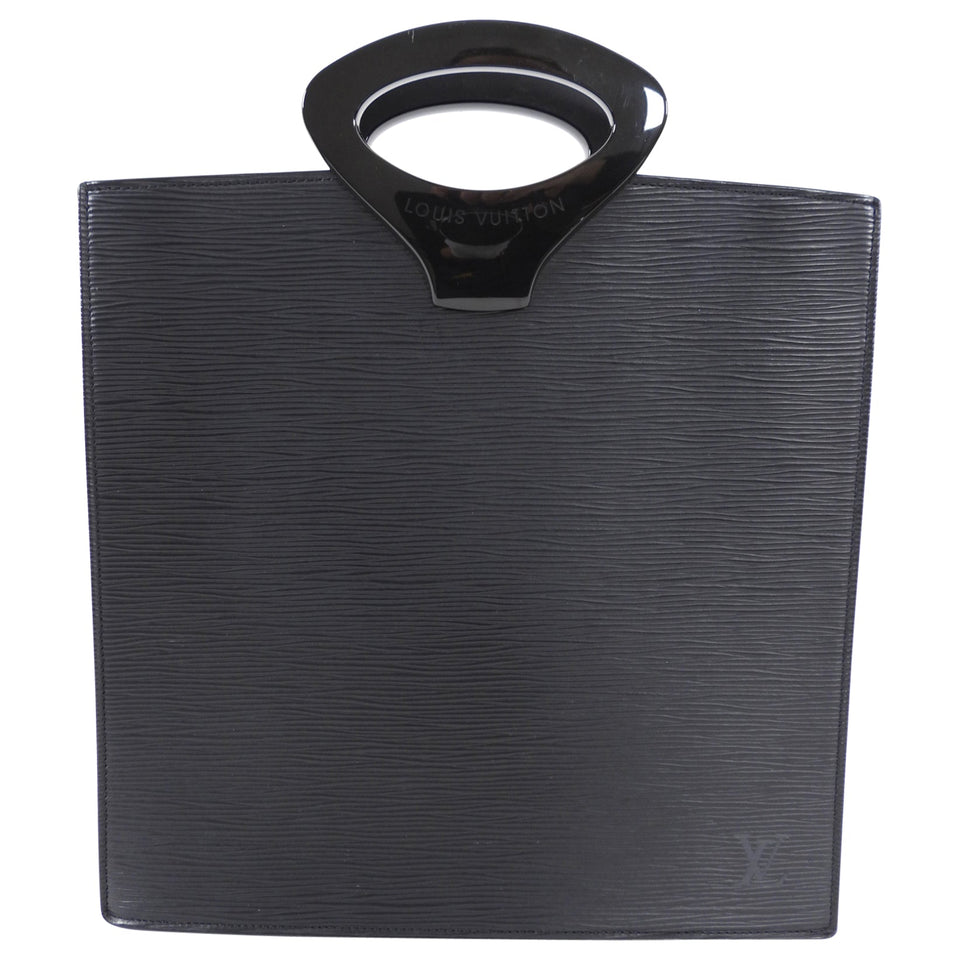 Louis Vuitton Vintage 1999 Black Epi Ombre Small Square Tote Bag