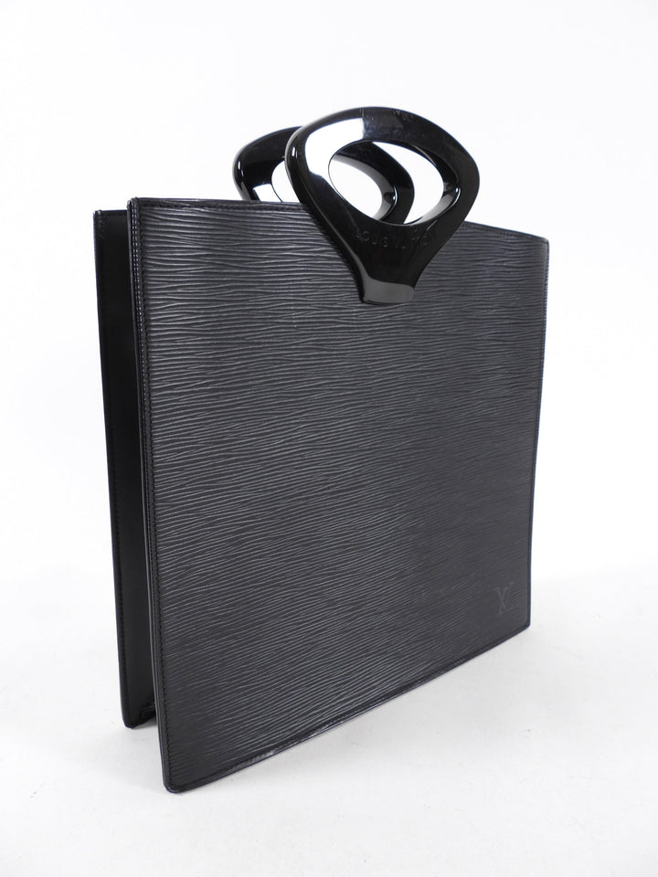 Louis Vuitton Vintage 1999 Black Epi Ombre Small Square Tote Bag