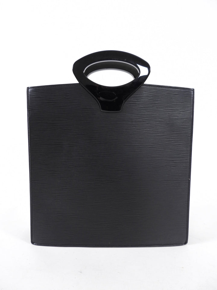 Louis Vuitton Vintage 1999 Black Epi Ombre Small Square Tote Bag