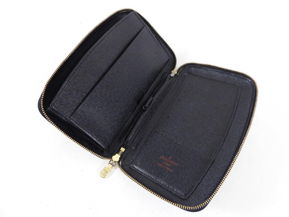 Louis Vuitton Black Epi Geode Zip Organizer Wallet