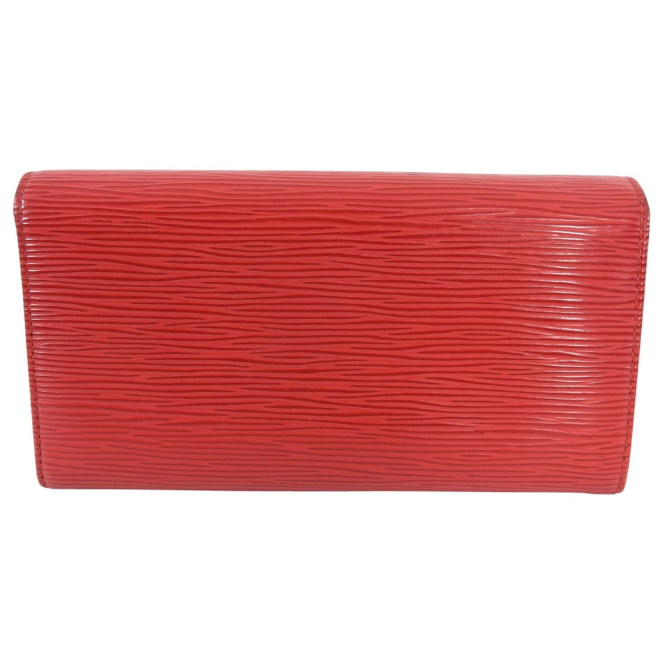Louis Vuitton Red Epi Leather Continental Snap Wallet