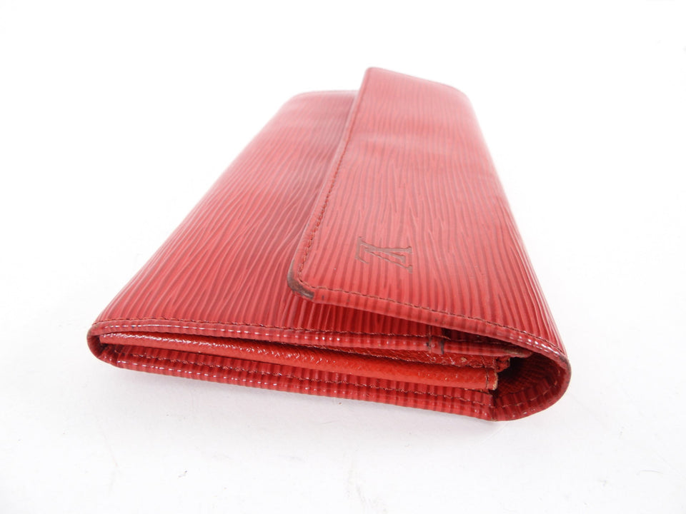 Louis Vuitton Red Epi Leather Continental Snap Wallet