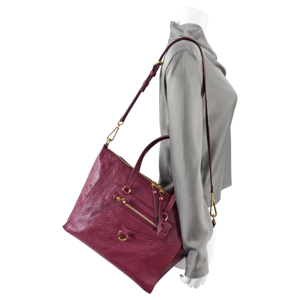 Louis Vuitton Lumineuse PM Monogram Empreinte Raspberry Two-Way Shoulder Bag