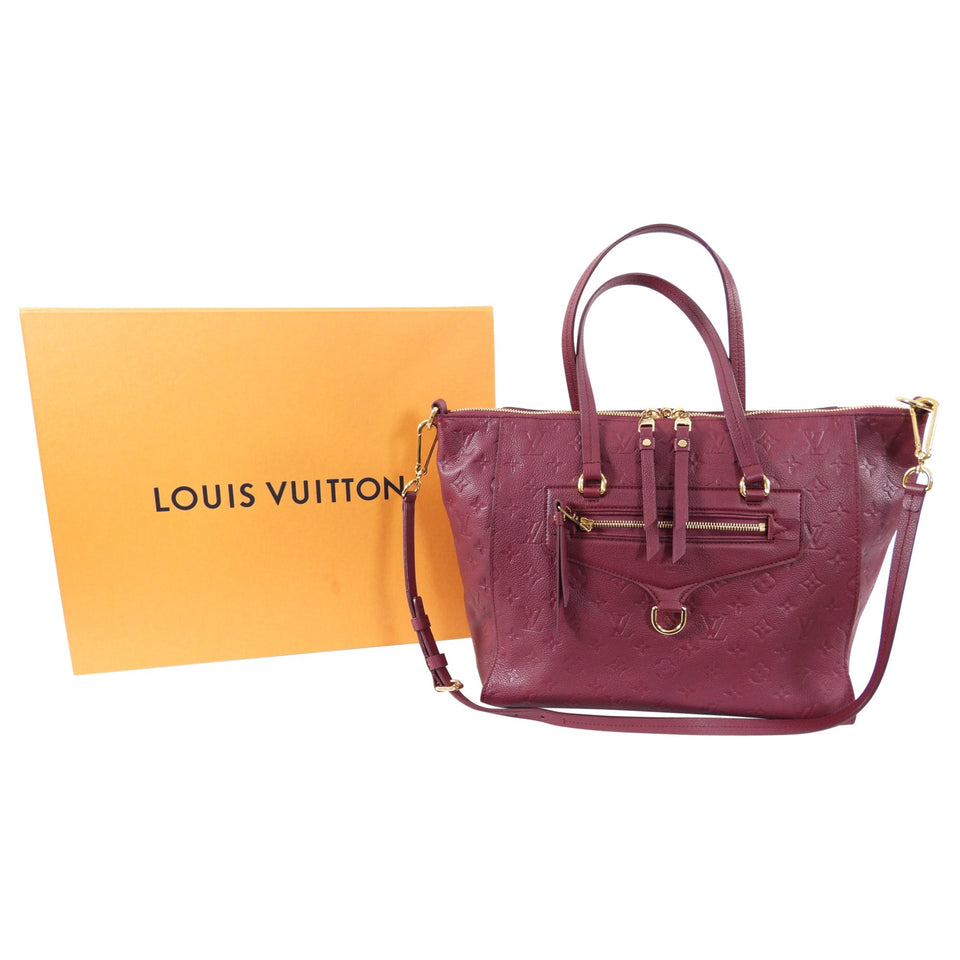 Louis Vuitton Lumineuse PM Monogram Empreinte Raspberry Two-Way Shoulder Bag