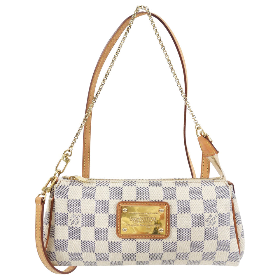 Louis Vuitton Damier Azur Eva Pochette Crossbody Bag