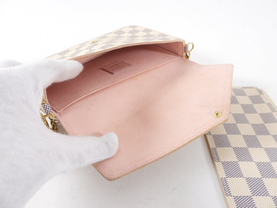 Louis Vuitton Damier Azur Felicie Pochette Crossbody Bag