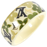 Louis Vuitton Resin Monogram Logo Bangle Green