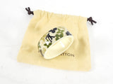 Louis Vuitton Resin Monogram Logo Bangle Green