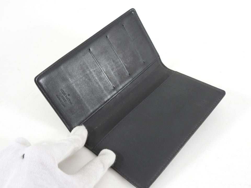 Louis Vuitton Grey Monogram Vernis Slim Vertical Wallet