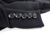 Louis Vuitton Marc Jacobs Black Wool Coat with Ruffle - FR40