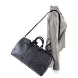 Louis Vuitton Monogram Eclipse Keepall Bandouliere 45 Duffle Bag