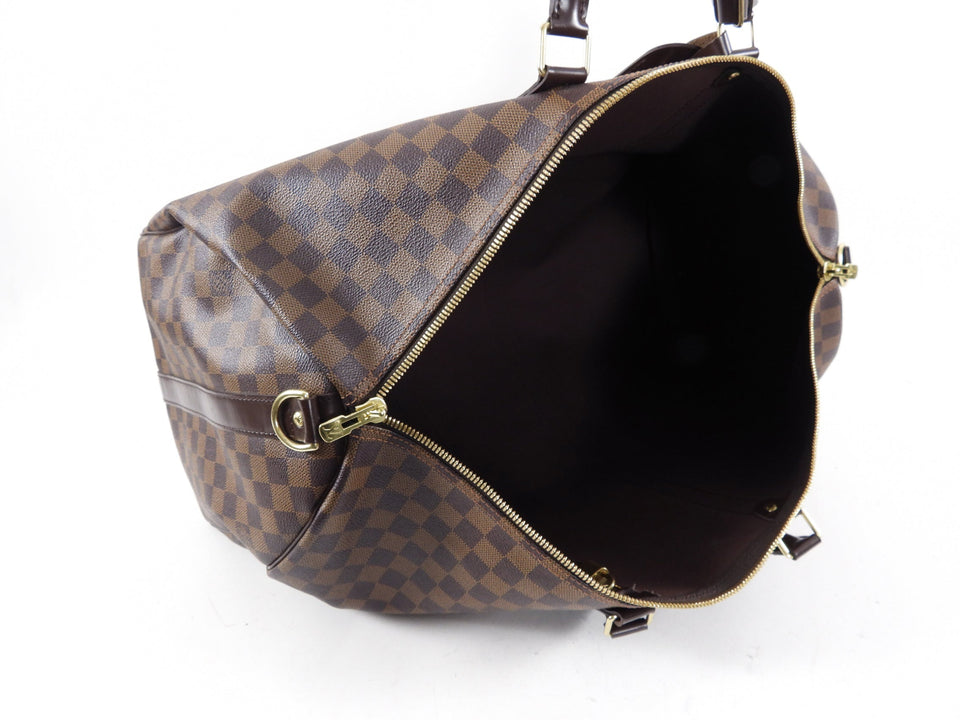 Louis Vuitton Damier Ebene Keepall 55 Bandouliere Travel Duffle Bag