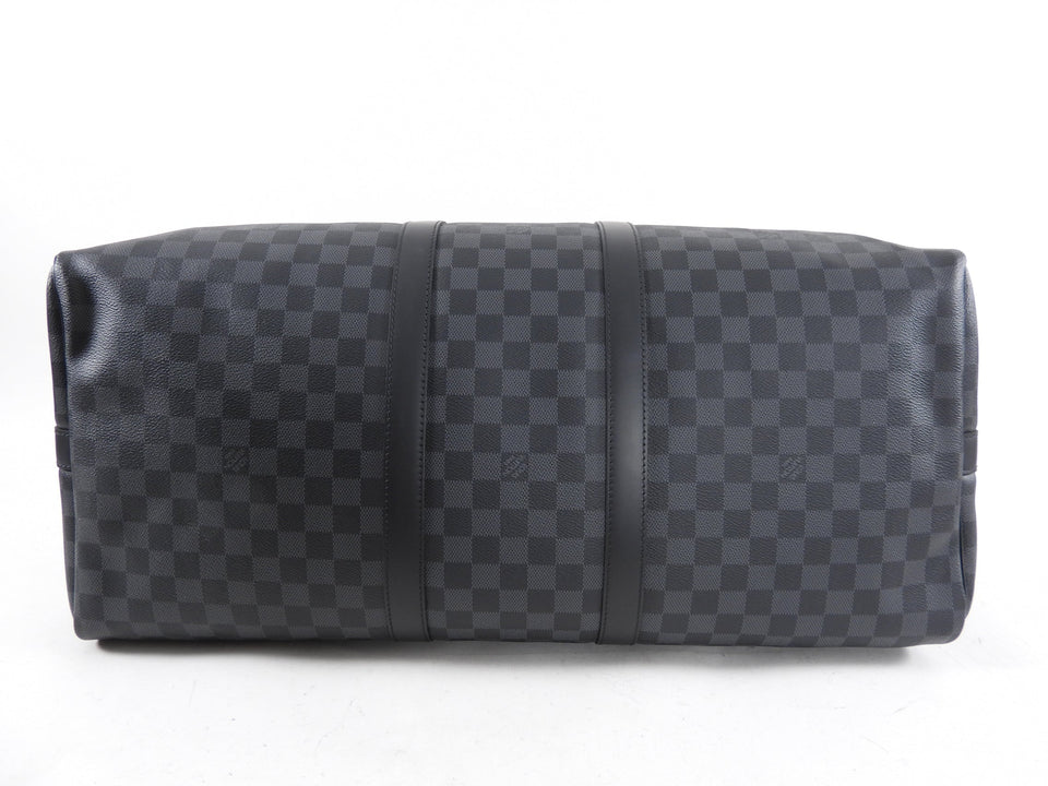 Louis Vuitton Keepall 55 Bandouliere Damier Graphite Travel Duffle Bag