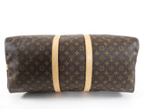 Louis Vuitton Monogram Canvas Keepall 55 Bandouliere Travel Duffle Bag