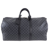 Louis Vuitton Damier Graphite Keepall Bandouliere 55 Travel Duffle Bag