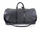 Louis Vuitton Damier Graphite Keepall Bandouliere 55 Travel Duffle Bag