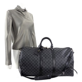 Louis Vuitton Damier Graphite Keepall Bandouliere 55 Travel Duffle Bag