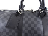 Louis Vuitton Damier Graphite Keepall Bandouliere 55 Travel Duffle Bag