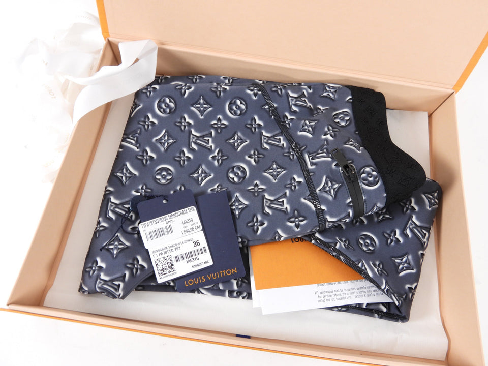 Louis Vuitton Grey Monogram Stretch Leggings - FR36 / USA 2 / 4