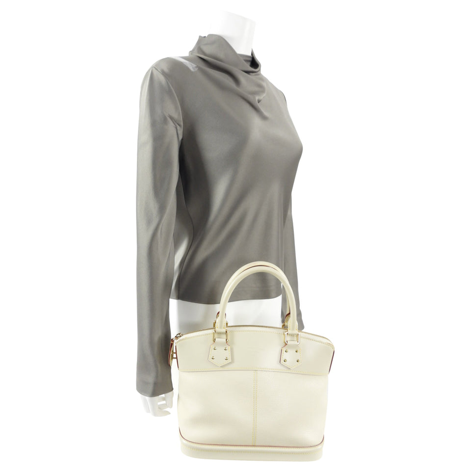 Louis Vuitton Lockit PM Ivory Suhali Leather Bag