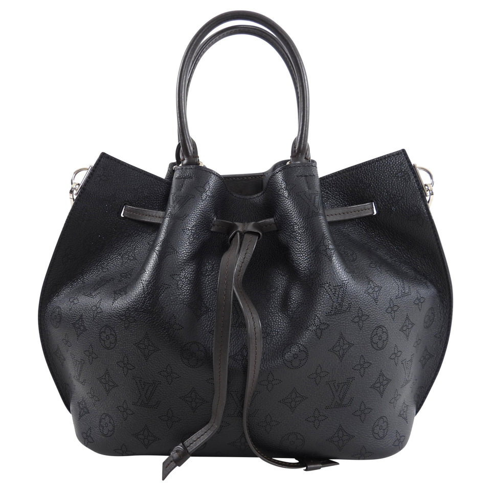 Louis Vuitton Black Mahina Leather Girolata Bag