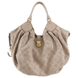 Louis Vuitton Beige Mahina Hobo XL Bag