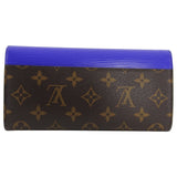 Louis Vuitton Mary Lou Epi Blue and Monogram Trifold Wallet