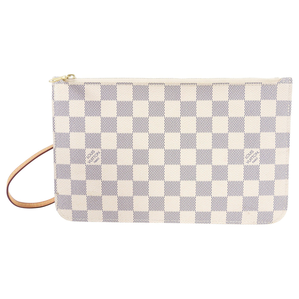 Louis Vuitton Damier Azur Neverfull Pouch Insert Clutch
