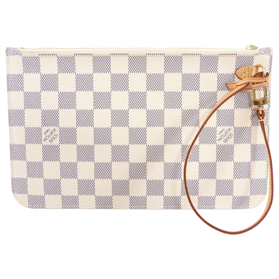 Louis Vuitton Damier Azur Neverfull Pouch Insert Clutch