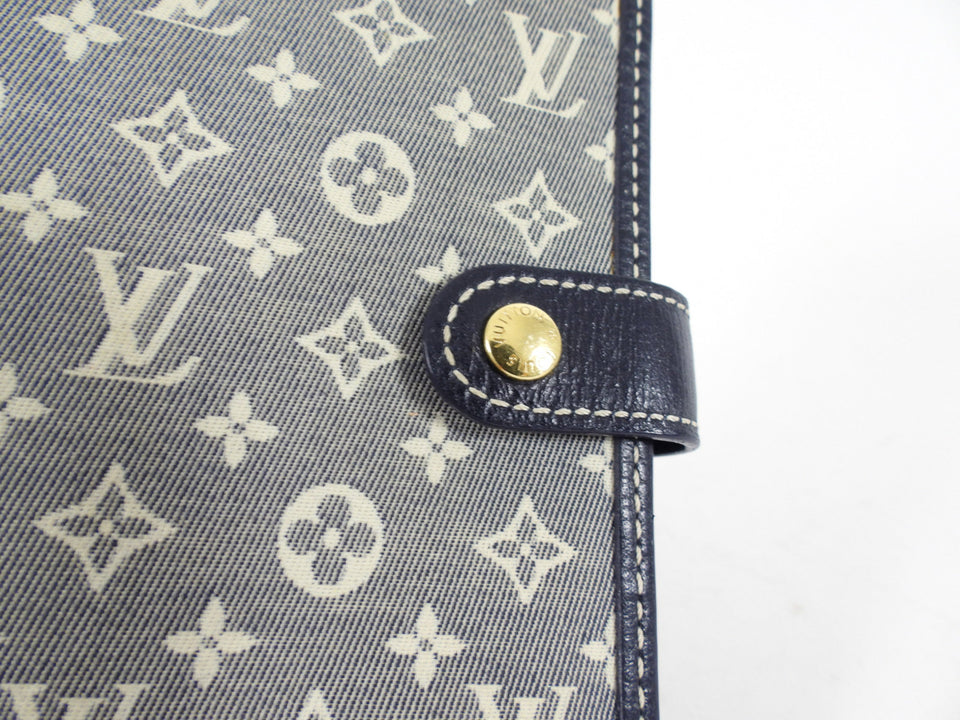 Louis Vuitton Mini Monogram Canvas Blue Small Ring Agenda Cover