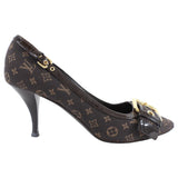 Louis Vuitton Vintage 2006 Brown Monogram Gold Buckle Pumps - 36.5