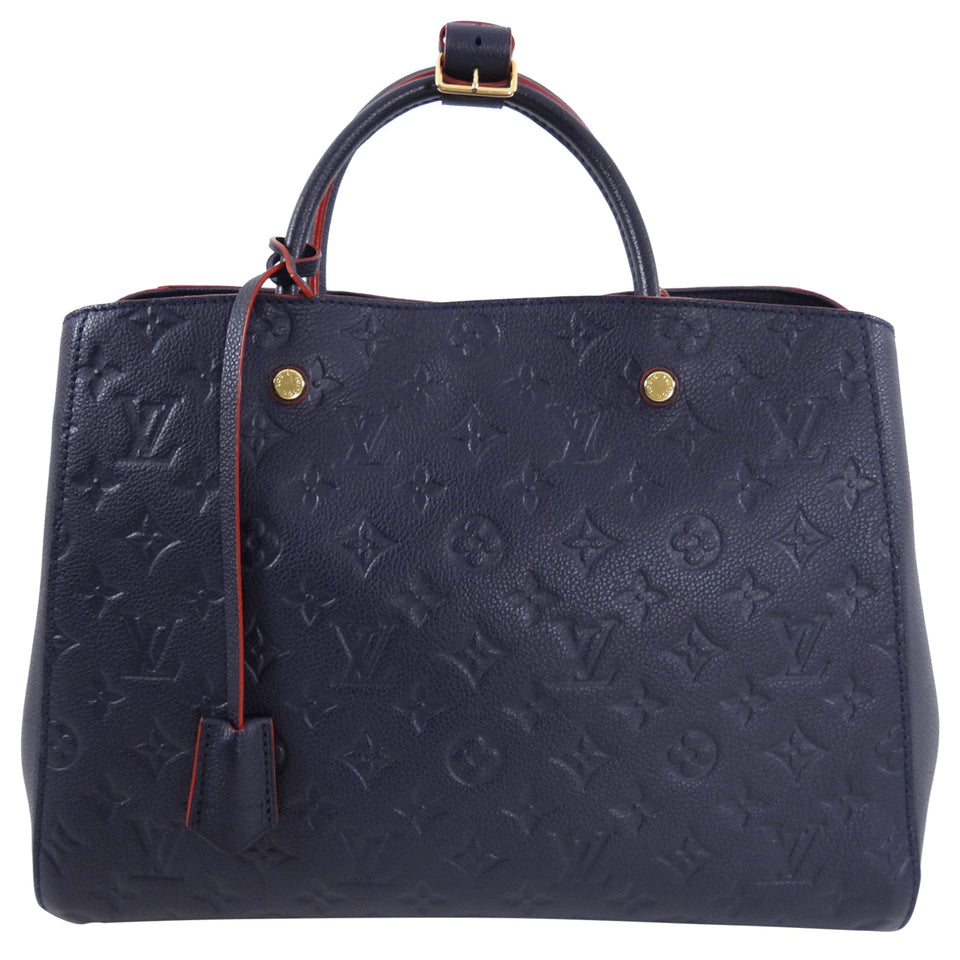 Louis Vuitton Navy and Red Monogram Empreinte Montagne MM Bag