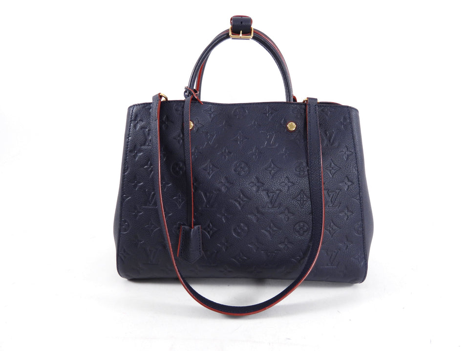 Louis Vuitton Navy and Red Monogram Empreinte Montagne MM Bag