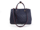 Louis Vuitton Navy and Red Monogram Empreinte Montagne MM Bag