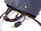 Louis Vuitton Navy and Red Monogram Empreinte Montagne MM Bag