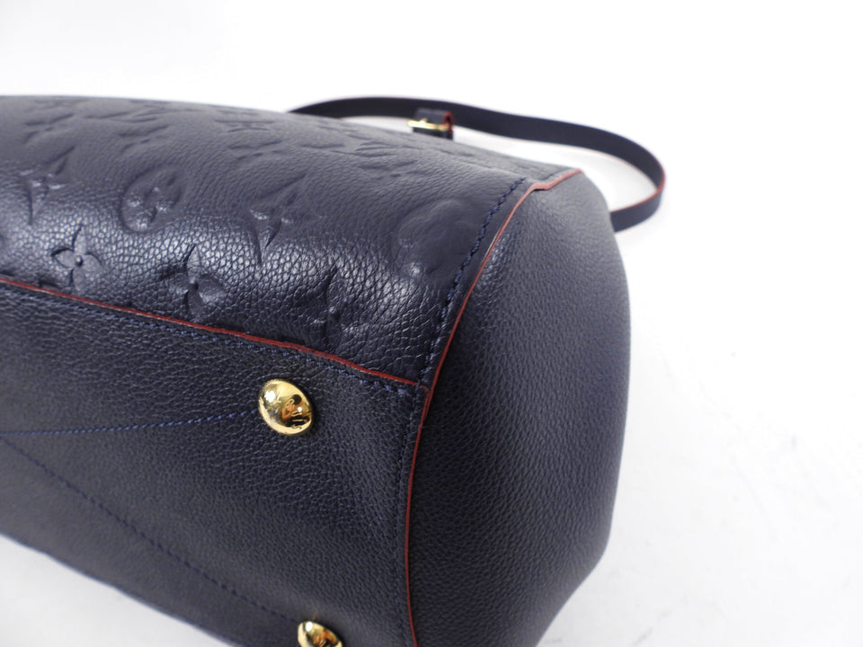 Louis Vuitton Navy and Red Monogram Empreinte Montagne MM Bag