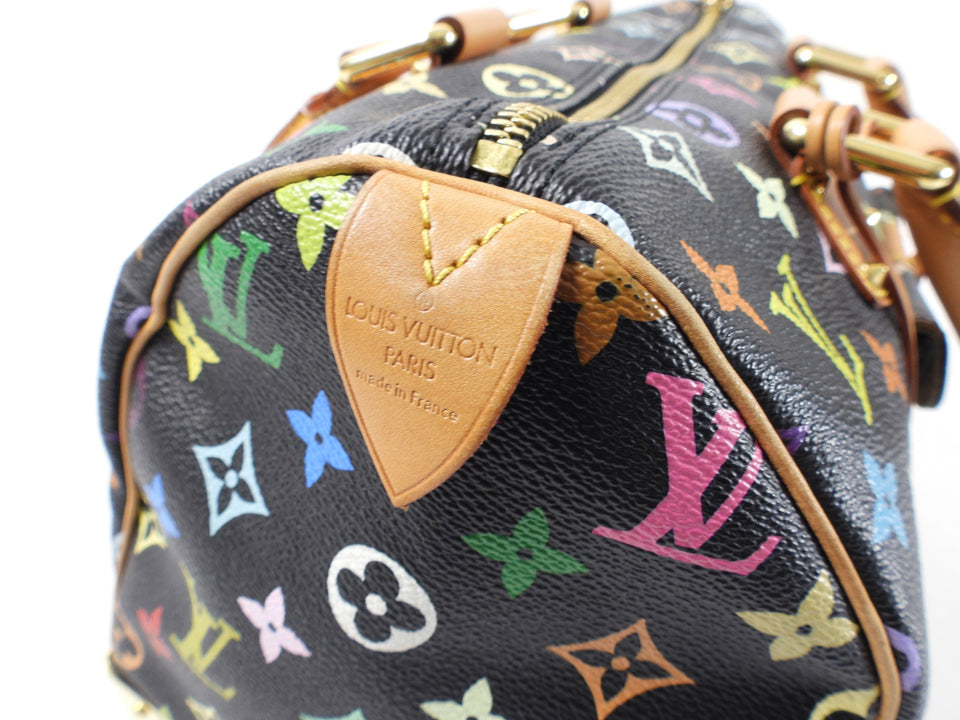 Louis Vuitton Monogram Multicolore Murakami Speedy 30 Black