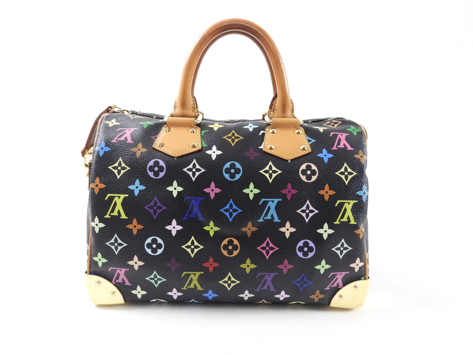 Louis Vuitton Monogram Multicolore Murakami Speedy 30 Black