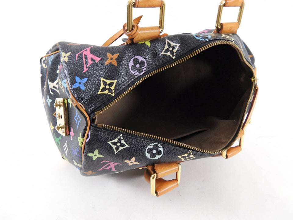 Louis Vuitton Monogram Multicolore Murakami Speedy 30 Black