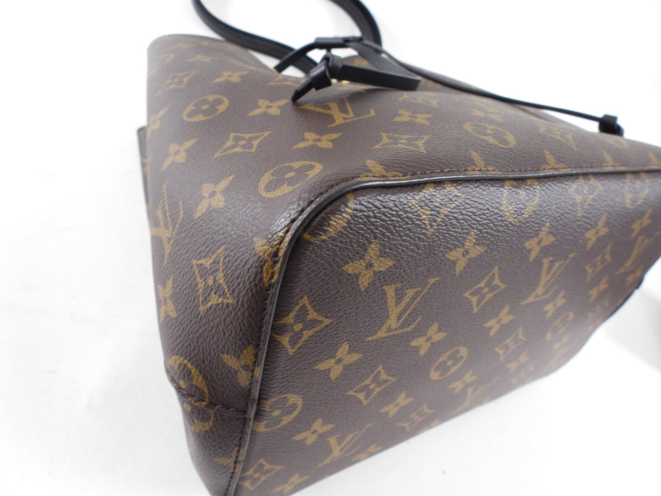 Louis Vuitton Monogram Canvas Black Leather Neo Noe MM Bag